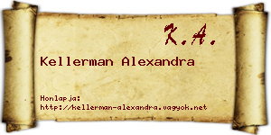 Kellerman Alexandra névjegykártya